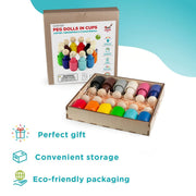 Peg Dolls & Cups Montessori Set