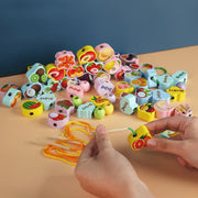 Wooden Lacing Beads for Kids