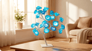 📢📢50% OFF！！⏰🌹Rose Flower Design Tree Night Light🌟