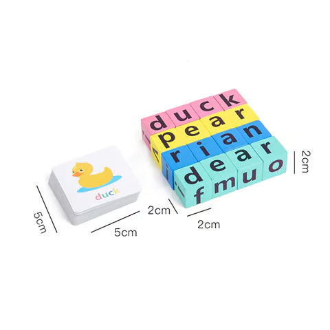 Wooden Letter Spelling Blocks
