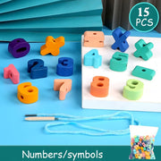 Wooden Lacing Beads for Kids
