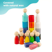 Peg Dolls & Cups Montessori Set