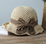 Handmade Straw Hat with Bow