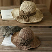 Handmade Straw Hat with Bow