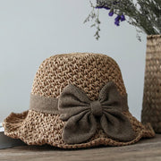 Handmade Straw Hat with Bow